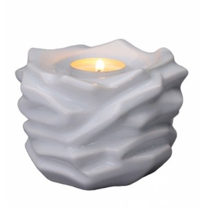 Jesus of Nazareth Eternal Flame - Ceramic Cremation Ashes Candle Holder Keepsake – White